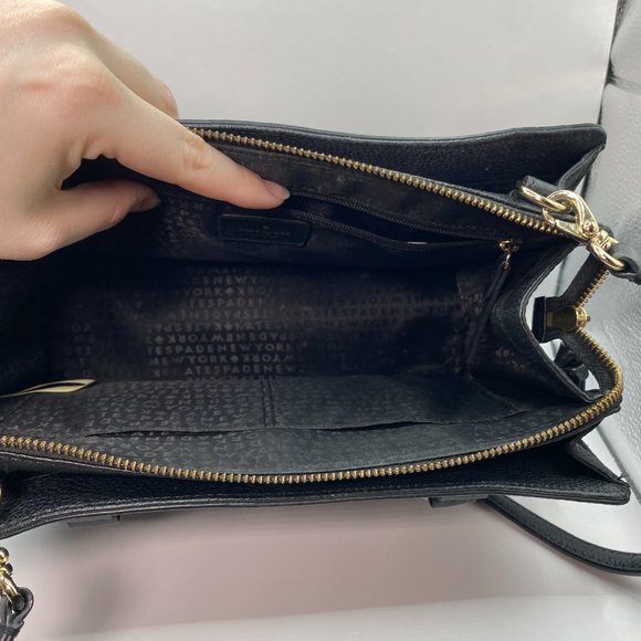 Kate Spade Black Pebbled Mulberry Street Lise Satchel & Crossbody Bag - Picture 14 of 16